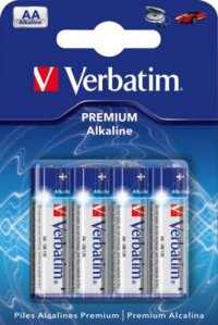 Baterii Verbatim AA alkaline, blister 4 buc