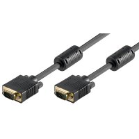 Cablu VGA monitor, dubluecranat, negru, 10m