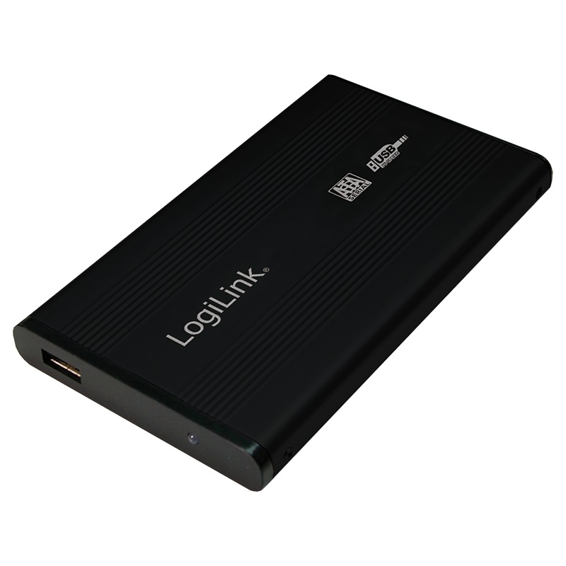 RACK EXTERN 2.5' USB2.0/SATA, Alu, black, LOGILINK (UA0041B)