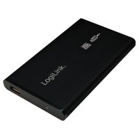 RACK EXTERN 2.5' USB2.0/SATA, Alu, black, LOGILINK (UA0041B)