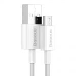 Cablu de date Premium - USB la Micro-USB, 2A, 1m - alb - Baseus (CAMYS-02)