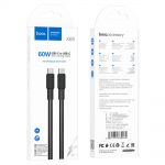 Cablu date Hoco (X69) - USB-C la USB Type C, PD 60W, 3A, 1m, Alb/Negru 