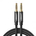 Cablu audio Placat Aur Ugreen - Jack 3.5mm la Jack 3.5mm, 2m, Negru (50363)