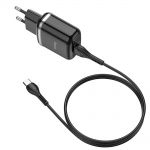Incarcator Quick Charge Special - USB-A, 18W, 3A, include cablu USB-A la USB Type-C, 1m, Negru (N3) - Hoco