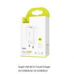 Incarcator retea T22 - USB-A Quick Charge 3.0, 18W, 3A, Alb (US-CC083) USAMS