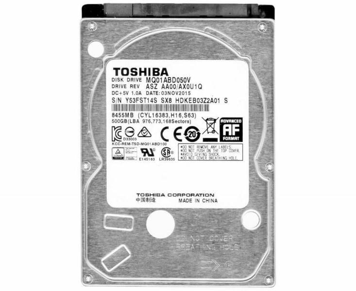 HDD laptop Toshiba 500GB SATA III 5400RPM 8MP  MQ01ABD050