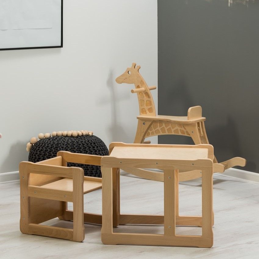 MONTESSORI MULTIFUNCTIONAL TABLE AND 1 CHAIR SET