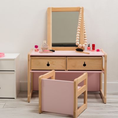 MONTESSORI MULTIFUNCTIONAL DESK WITH DRAWERS AND A CHAIR SET
