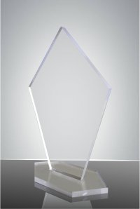 Trofeu sticla acrilica pentagon 1