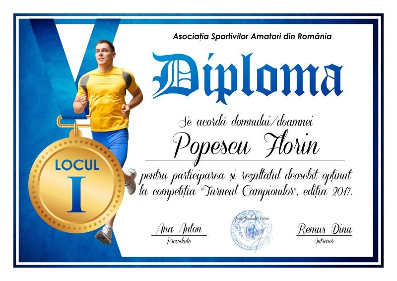 Diploma competitii sportive C004