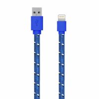 SERIOUX APPLE MFI FAB CABLE 1M BLUE