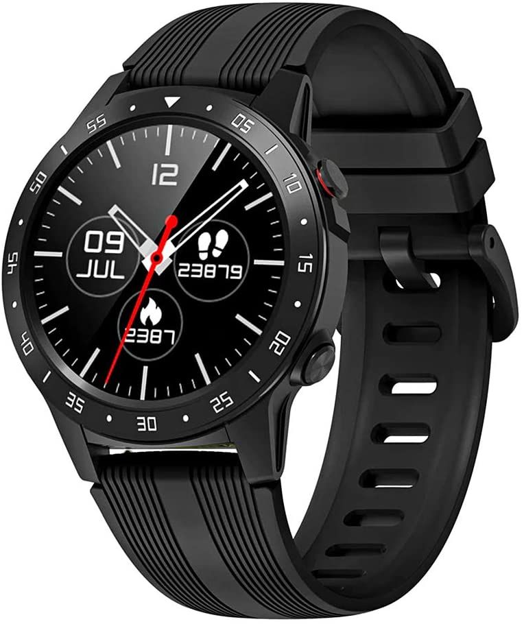 Ceas smartwatch TechONE™ M5, 1.3 Inch, GPS, Busola, Barometru, Altitudine, rezistent la apa, BT 4.0, matalic, ultra rezistent, Apel, Notificari, compatibil Android, iOS, Negru
