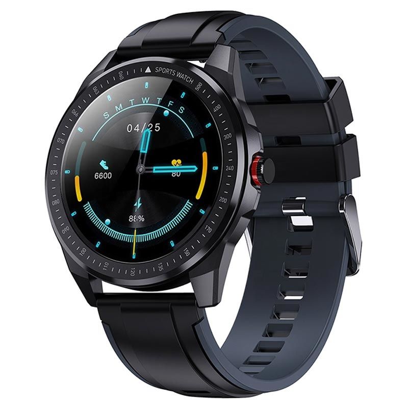 Ceas smartwatch TechONE™ SN88, 1.3 inch TFT HD, multi sport, bluetooth 5.0, ritm cardiac, oxigen, GPS, rezistent la apa IP68, notificari, vibratii, apel bluetooth, senzor Bosch, stand by 20 zile, negru