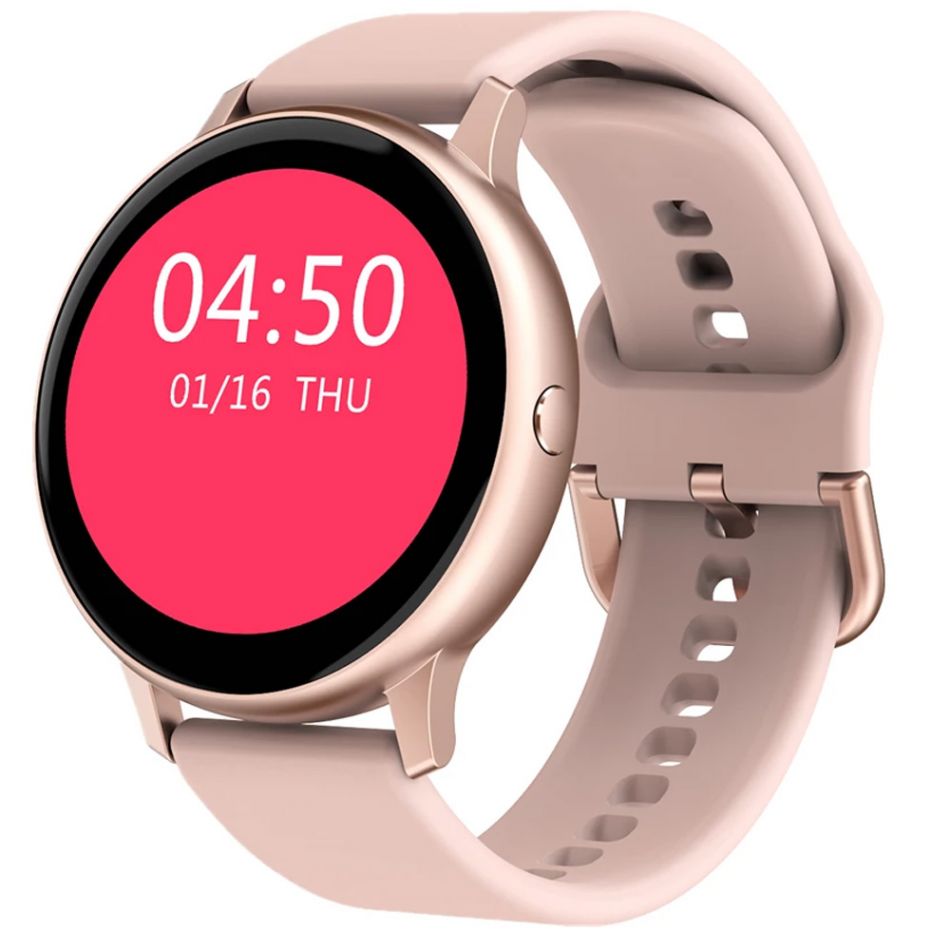 Ceas smartwatch TechONE™ CF22, 1.3 inch Touchscreen, multi sport, bluetooth 5.0, ritm cardiac, oxigen, rezistent la apa, notificari, vibratii, roz