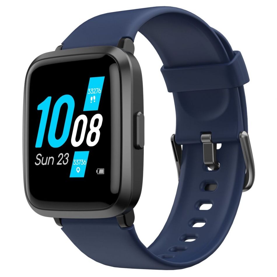 Ceas smartwatch TechONE™ ID205U 1.4 inch Touch, chipset Triaxial KIONIX, multi sport, ritm cardiac, tensiune, oxigen, rezistent la apa, Albastru