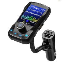 Modulator FM auto Loosafe® FM39Q, display color 1.8 inch, microSD, dual quickcharge 3.0, aux in, handsfree, voltaj baterie, negru