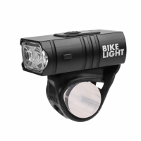 Far bicicleta Huerler® Z03A, 2 x T6 LED, acumulator 1000mAh,  incarcare USB, rezistent la apa, 4 moduri luminare, negru