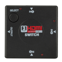 Spliter switch HDMI, Techone® HDSW, 3 x HDMI intrare la 1 x HDMI iesire, negru