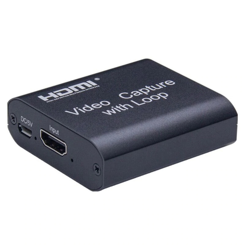 Placa captura video, Techone® CaptureKing, Full HD, intrare HDMI, cu loop HMDI, iesire USB, inregistrare gaming, predare, conferinta, negru