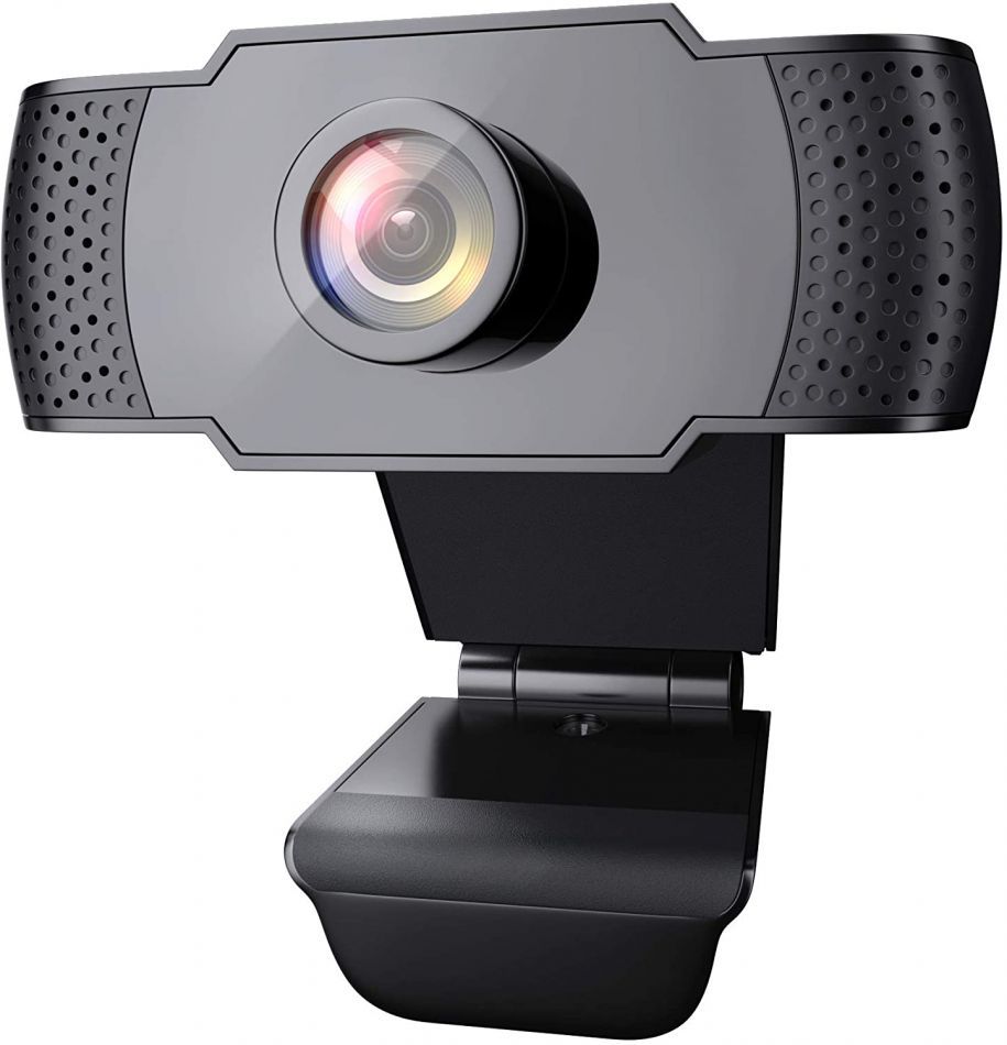 Resigilat Camera web, SriHome™ SH003 Pro, FullHD 2MP, unghi 90 grade, suport rotativ 360 grade, 30FPS, anulare zgomot de fond, rotire, plug & play,  negru