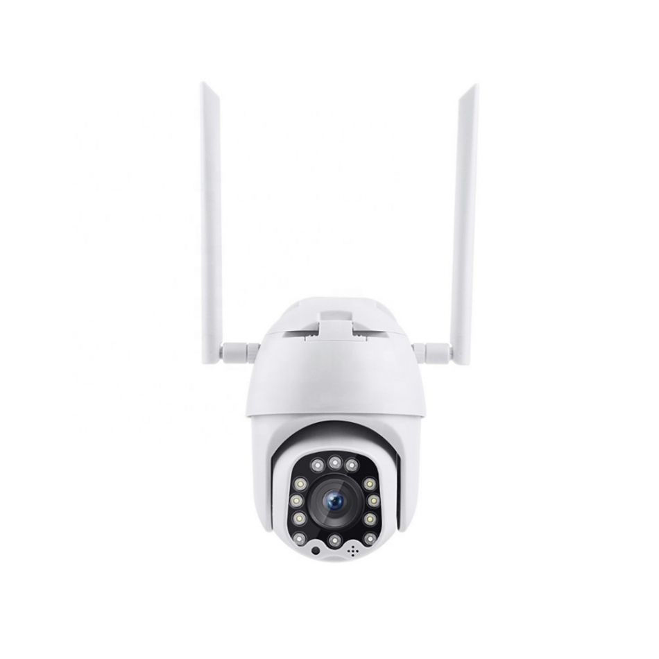 Resigilat Camera de supraveghere WIFI Loosafe™ F06, de exterior, 4X zoom, rezistenta la apa, 2MP 1080p, sirena luminoasa rosu/albastru, senzor miscare, activare lumina, Alb