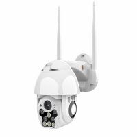 RESIGILAT Camera de supraveghere WIFI Loosafe™ Q908, de exterior, 4X zoom optic, rezistenta la apa, 2MP 1080p, sirena, senzor miscare, activare lumina, Alb
