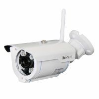 RESIGILAT Camera de supraveghere WIFI Sricam™ SP007 Pro, exterior, 2MP, night vision, rezistenta la apa, FullHD, senzor miscare, alb