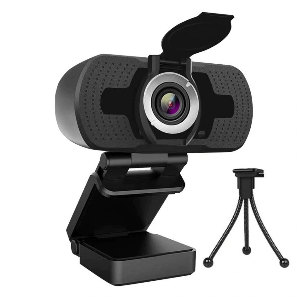 Resigilat Camera web, Loosafe™ F36, Full HD 2MP, 30FPS, smart focus, rotatie 360, trepied, capac confidentialitate, negru