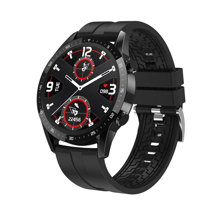 Ceas smartwatch TechONE™ T30, 1.3 inch HD, multi sport, apel bluetooth, ritm cardiac, oxigen, rezistent la apa, notificari, vibratii, senzor Bosch, negru
