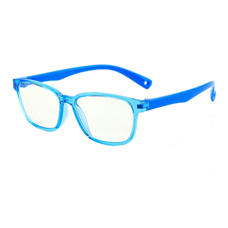 Ochelari de protectie calculator, Techone® F8140, din silicon, flexibili, blocare lumina albastra, pentru jocuri, PC, TV , anti-oboseala si strlucire UV, pentru copii, albastru