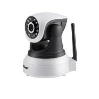 Baby Monitor Wireless Sricam™ SP017, FullHD, aplicatie video-audio bebelusi, vedere nocturna, sunet bidirectional, push to talk, rotire automata rapida, senzor miscare, alb, pachet bundle (Camera + card 32GB)