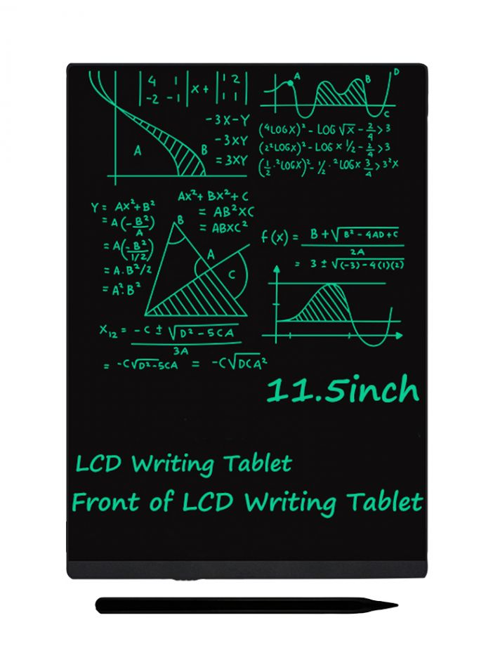 Tableta de desenat color dubla Techone® 115B, 9.5 inch, LCD, ecran dublu, stilou si suport magnetic, negru