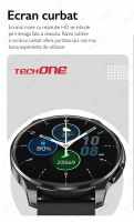 Ceas smartwatch TechONE™ AW10, 1.28 inch IPS HD curbat, multi sport, apel bluetooth 5.0, agenda, ritm cardiac inteligent, EKG, rezistent la apa IP67, difuzor, notificari, vibratii, argintiu