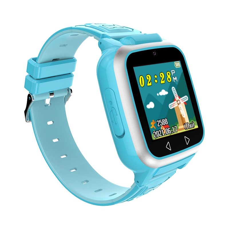 Ceas smartwatch copii Techone® Y8, pedometru, 8 jocuri, camera foto dual, muzica, lanterna, reportofon, calculator, calendar, Albastru