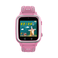 Ceas smartwatch copii Techone® Y8, pedometru, 8 jocuri, camera foto dual, muzica, lanterna, reportofon, calculator, calendar, Roz