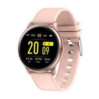 Smartwatch si bratara fitness TechONE™ KW19, pentru femei, multi sport, ritm cardiac, oxigen, rezistent la apa IP67, notificari, auriu