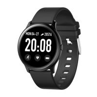 Smartwatch si bratara fitness TechONE™ KW19, pentru barbati, multi sport, ritm cardiac, oxigen, rezistent la apa IP67, notificari, negru
