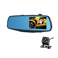 RESIGILAT Camera auto oglinda DVR Loosafe™ RoadTeam L708, Full HD, lentile SONY, 170 grade, 4.3 inch, camera marsarier, inregistrare cliclica, WDR, negru