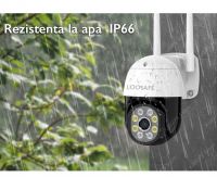 RESIGILAT Camera de supraveghere WIFI Loosafe® QW18, 2MP, exterior / interior, Full HD, 4X zoom, rotire din aplicatie, leduri lumina, comunicare bidirectionala, stocare card/cloud, senzor miscare