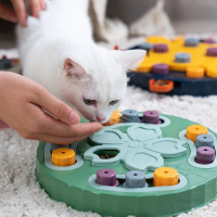 Castron hranire lenta caini si pisici cu puzzle Grunluft HappyPET DT-BY-02, prevenirea Indigestiei, pentru mancare sau apa, antiderapant, 25 cm, verde