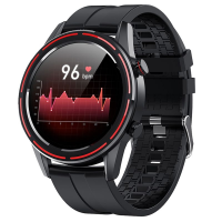 RESIGILAT Ceas smartwatch TechONE™ KM02, 1.28 inch HD TFT, multi sport, ritm cardiac, oxigen, temperatura, rezistent la apa, cadran inter-schimbabile incluse, notificari, senzor Bosch, negru