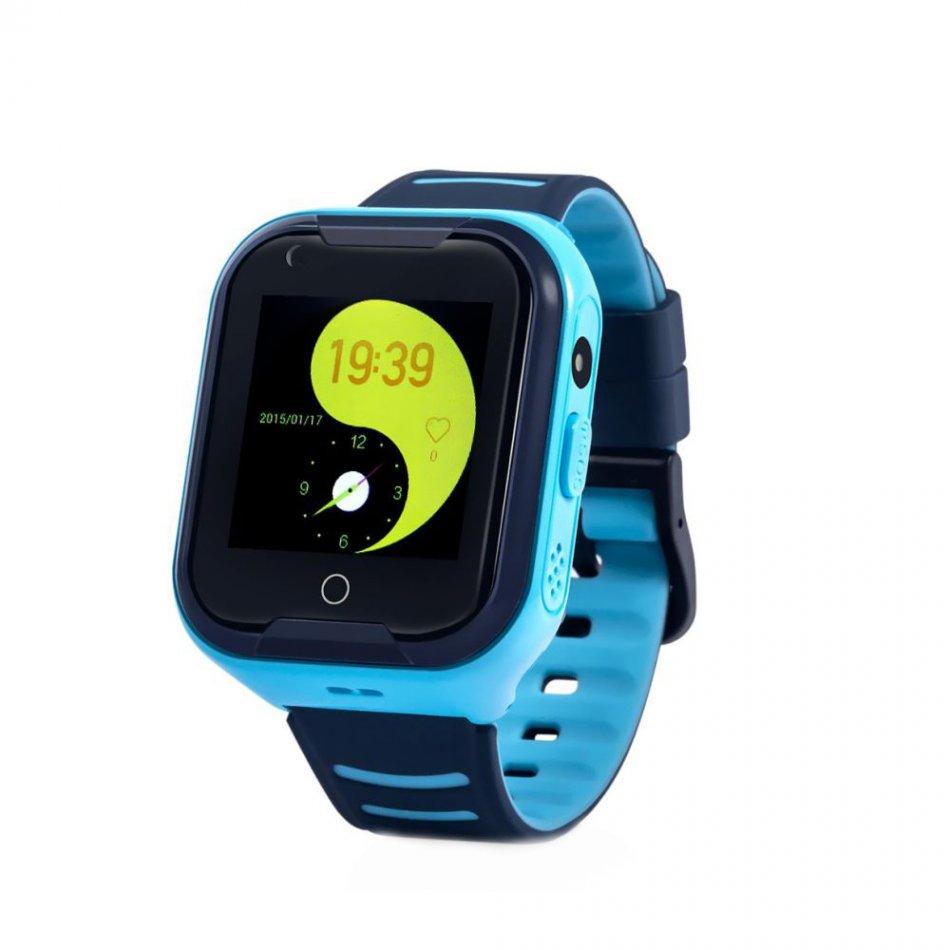 RESIGILAT Ceas smartwatch GPS copii Techone™ KT11 4G, apel video, camera ultrapixel, Wi-Fi, rezistent la apa IP67, telefon, bluetooth, SOS, touchscreen, monitorizare spion, Albastru