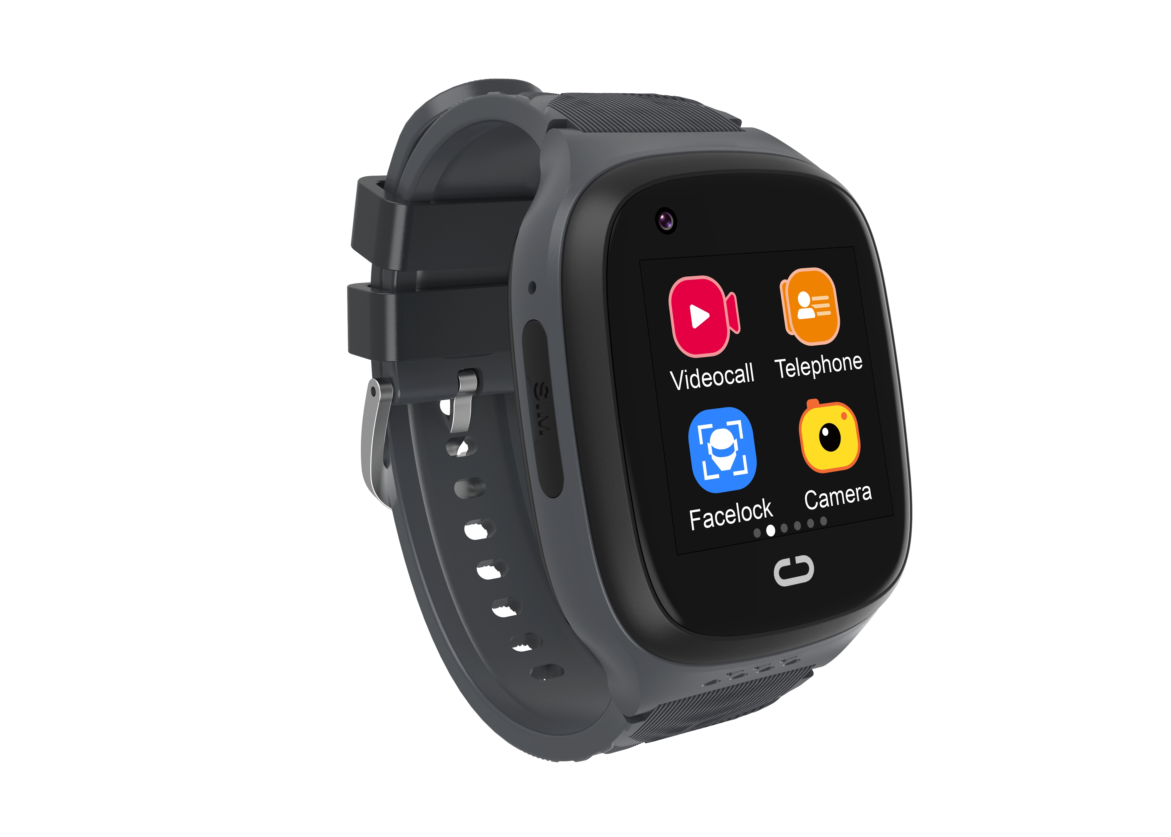 RESIGILATE Ceas smartwatch GPS copii Techone™ LT31 4G, 1.4 inch, apel video, camera HD, buton SOS, rezistent la apa, blocare apel, monitorizare spion, Negru
