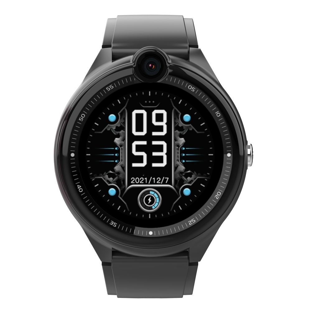 RESIGILAT Ceas smartwatch GPS copii Techone™ KT26 4G, 1.28 inch TFT, apel video, vibratii, camera ultrapixel, Wi-Fi, rezistent la apa IP67, telefon, fatete multiple, bluetooth, SOS, touchscreen, monitorizare spion, Negru