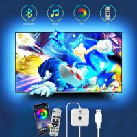 RESIGILAT Kit Banda LED TV Huerler™ Smart RGB 6.5 metri, control aplicatie, telecomanda, Bluetooth, lumina Multicolora, Music Sync, conectare USB, Led Strip