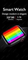 RESIGILAT Ceas smartwatch TechONE™ W26, 1.75 inch IPS, multi sport, apel bluetooth, ritm cardiac, oxigen, temperatura, rezistent la apa, notificari, senzor Bosch, alb
