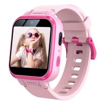 RESIGILAT Ceas smartwatch copii Techone® Y90, pedometru, 6 jocuri, camera foto dual, muzica, lanterna, reportofon, calculator, microfon, calendar, Roz