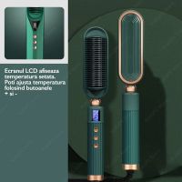 Perie profesionala electrica pentru indreptat parul Horigen HairCare, temperatura 100 - 200 grade, LCD, pieptene, anti incurcare, verde