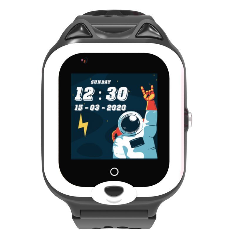 RESIGILAT Ceas smartwatch GPS copii Techone™ KT22 4G, 1.4 inch OGS, apel video, camera ultrapixel, Wi-Fi, rezistent la apa IP67, telefon, bluetooth, SOS, touchscreen, monitorizare spion, carcasa detasabila, Negru