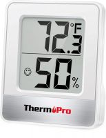 RESIGILAT Termometru si higrometru de camera ThermoPro TP-49 RoPro, indicator comfort, citire 10s, 3 tipuri de montare, gama profesionala, alb